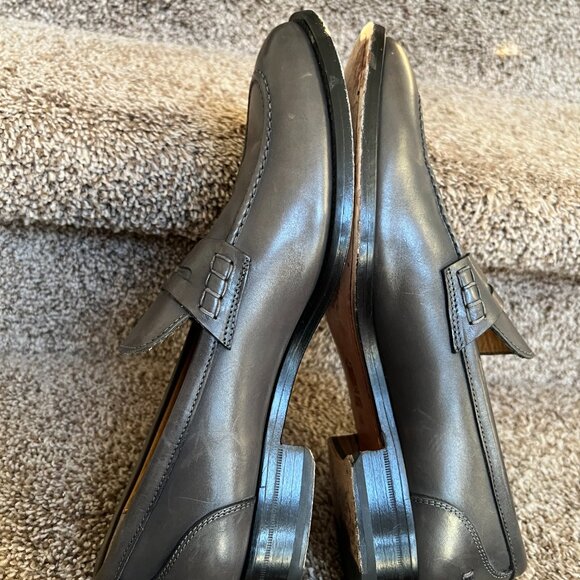 Antonio Maurizi Men\'s Grey Leather Penny Loafers. main image 12